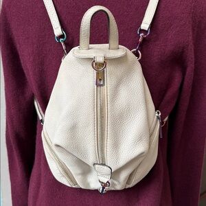 Rebecca Minkoff   mini backpack for Women  cream pebbled leather holographic HW